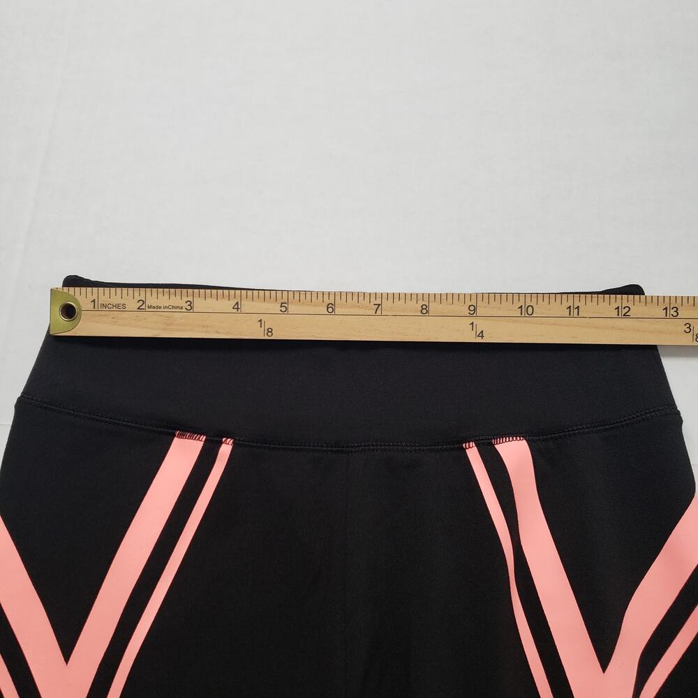 Justice Active Leggings Girls Size 14/16 Black Pink Mesh Athletic Full Length - Picture 4 of 15